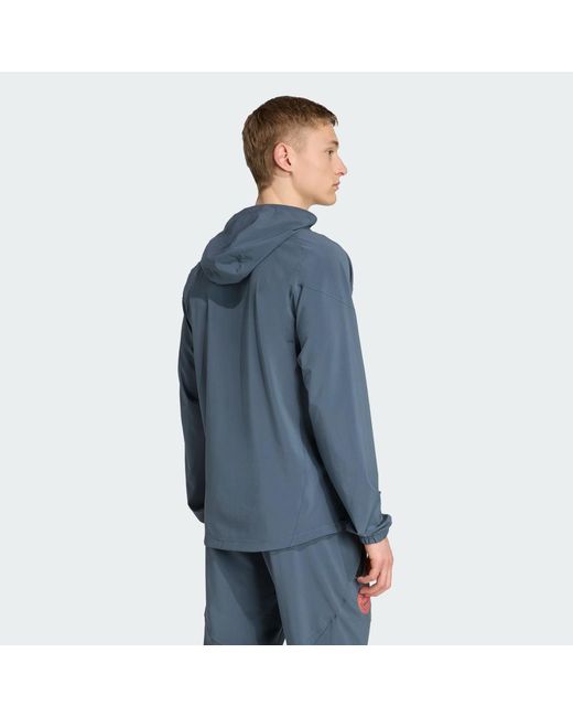 Adidas Blue Bayern Munich 2025/26 Tiro Vis Tech Travel Jacket for men