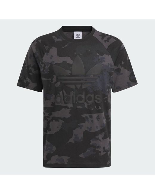 Adidas Black Camo Trefoil T-shirt for men
