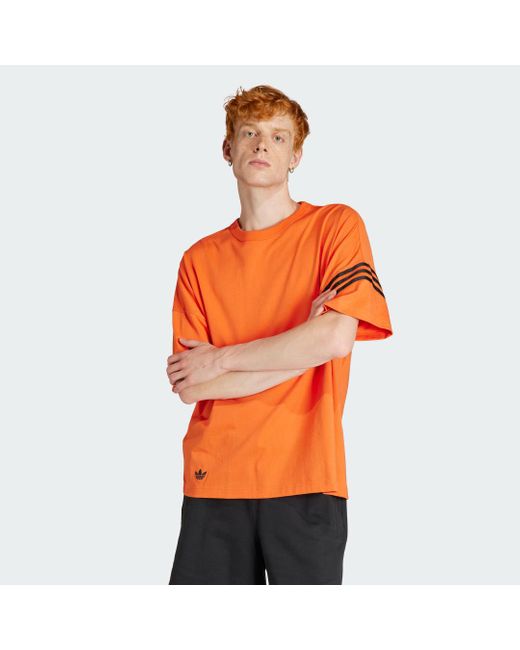 Adidas Orange Adicolor Neuclassics T-shirt for men