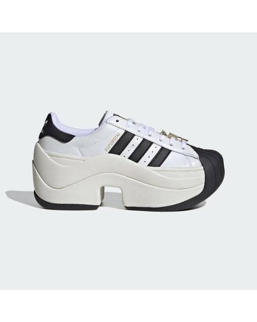 Adidas White Superstar Bold Shoes