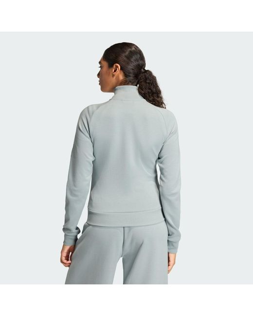 Adidas Blue Soft Lux Slim Track Top
