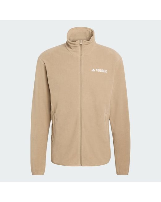Adidas Natural Multi Essentials Full-Zip Fleece Jacket for men