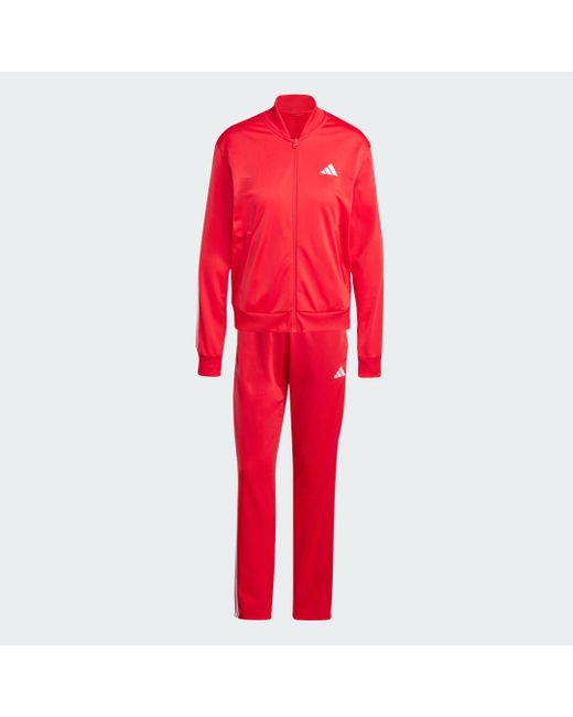 Track Suit Essentials 3-Stripes di Adidas in Red