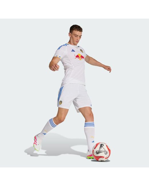 Adidas White Leeds United Fc 25/26 Home Jersey for men