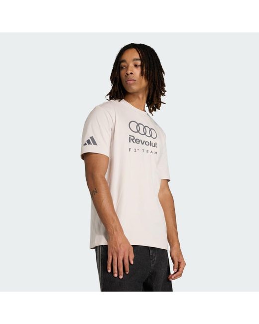 Adidas Natural Motorsport Audi Revolut F1 Team Dna Graphic Tee Ke6123 for men