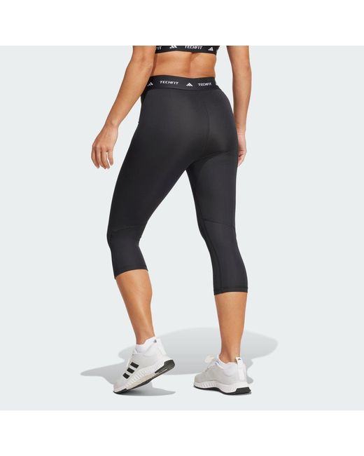 Adidas Black Techfit Capri Leggings