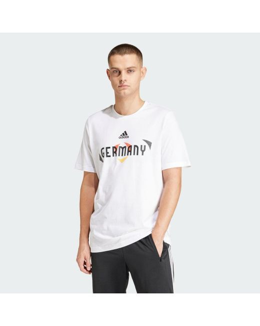 Adidas White Uefa Euro24 Germany T-Shirt for men