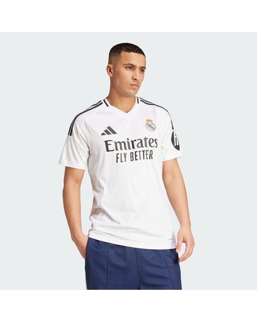 Adidas White Real Madrid 24/25 Home Jersey for men