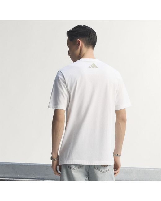 Adidas White Audi Revolut F1 Team Teamgeist Graphic T-Shirt for men