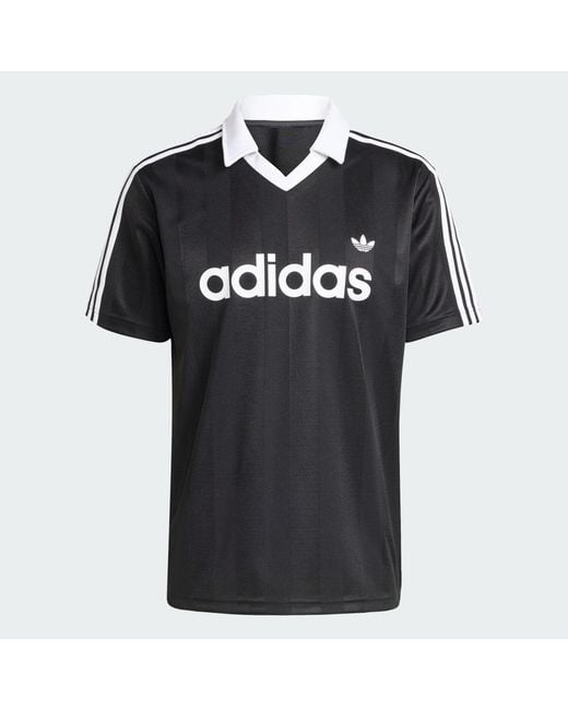 Adidas Black Archive Collar Engineered Jersey for men