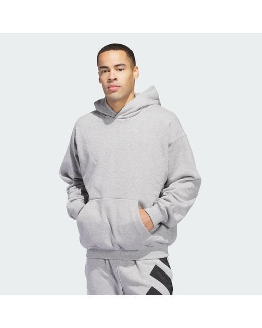 Adidas Originals Gray Anthony Edwards Seasonal Graphic Hoodie for men