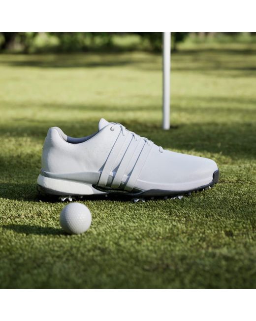 Adidas White Tour360 24 Golf Shoes for men