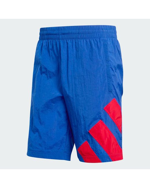 Adidas Blue Adicolor Blocked Shorts for men
