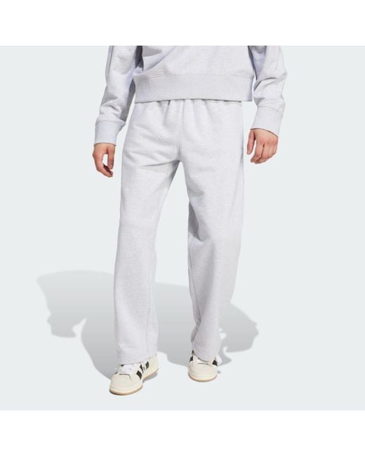 Adidas Gray Premium Essentials Open Hem Joggers for men