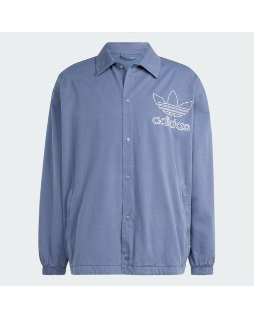 Adidas Blue Adicolor Outline Trefoil Jacket for men