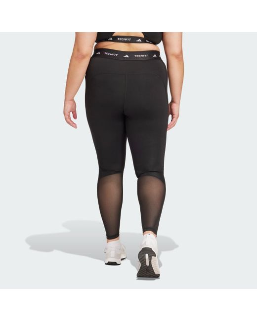 Leggings Techfit Stash Pocket Full-Length (Curvy) di Adidas in Black