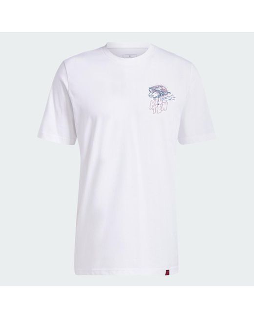 Adidas White Five Ten Adrenaline Graphic T-shirt for men