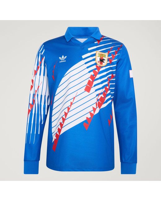 Adidas Blue Japan Home Long Sleeve Jersey 1993 for men