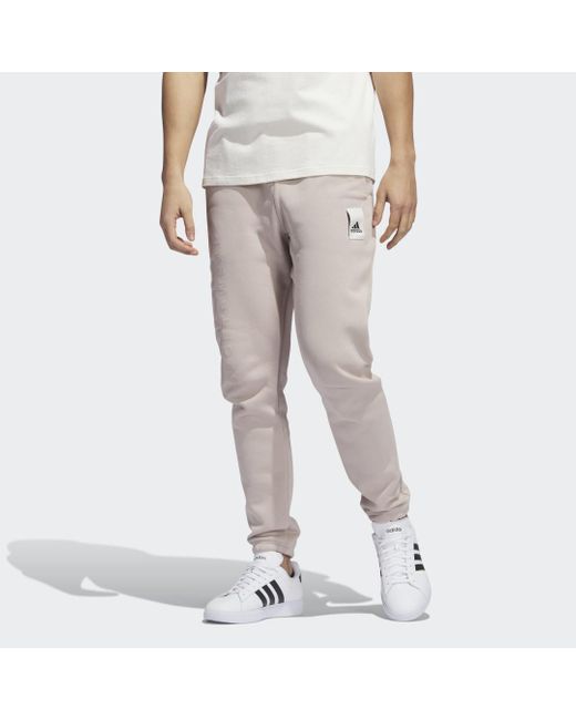 Pantaloni Lounge Fleece di Adidas in Gray da Uomo