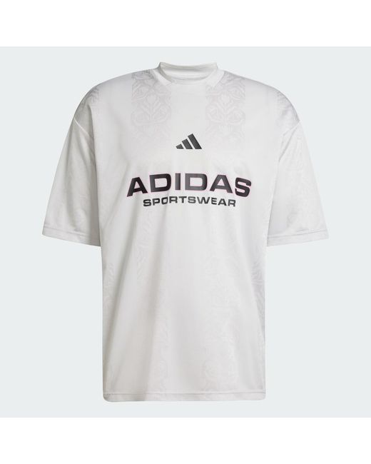 Adidas White Common Goal Tee for men