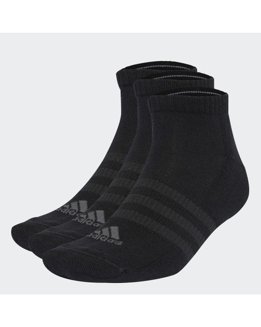Adidas Black Cushioned Low-cut Socks 3 Pairs