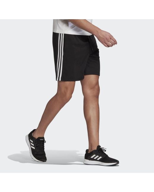 Adidas Essentials French Terry 3-Streifen Shorts in Black für Herren