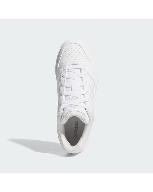 Adidas White Hoops Classic Shoes