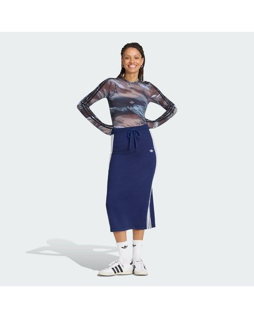 Adidas Originals Blue T-Shirt Adidas Badigirl Graphic Mesh Tee Strata/ Aurora Coffee/ Crystal Sky