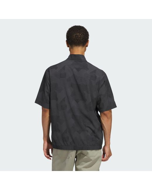 Adidas Black Go-To Dwr Short Sleeve Half-Zip Pullover for men
