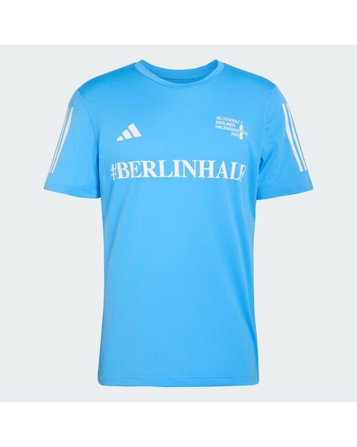 Adidas Blue Berlin Half Marathon T-Shirt for men