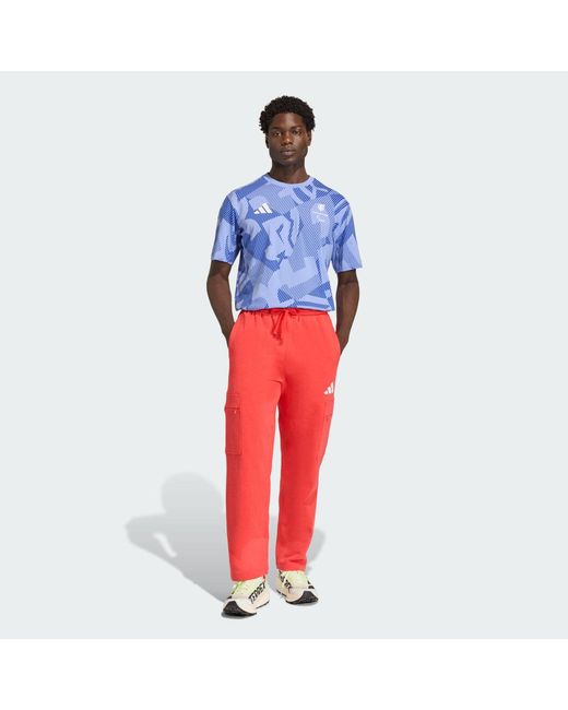 Adidas Blue Paralympicsgb Multi Printed T-Shirt for men