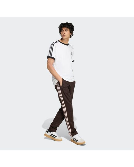 Adidas Brown Classic Track Pants for men