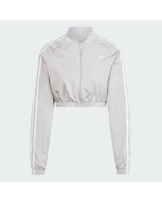 Adidas Gray Adicolor Teamgeist Cropped Originals Jacke
