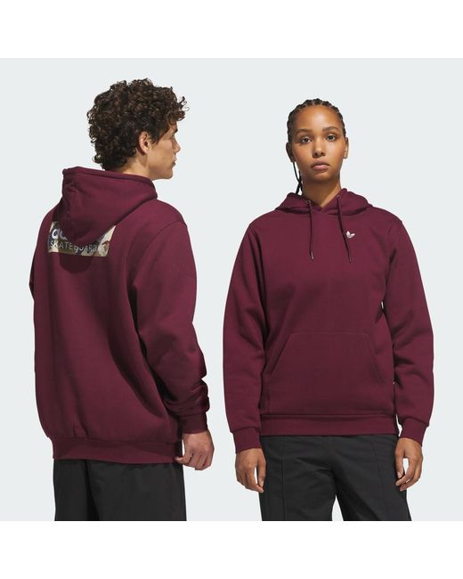 Adidas Purple Skateboarding Logo Hoodie