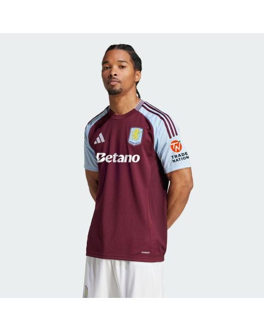 Adidas Red Aston Villa Fc 24/25 Home Jersey for men