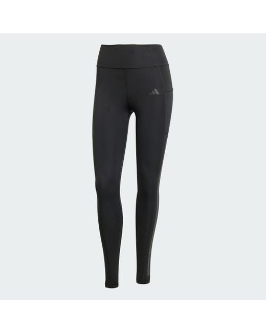 Adidas Originals Black Optimé 3-Stripes Full-Length Leggings
