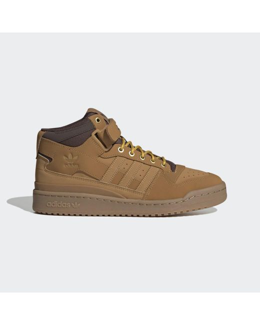 Adidas Brown Forum Mid Shoes for men