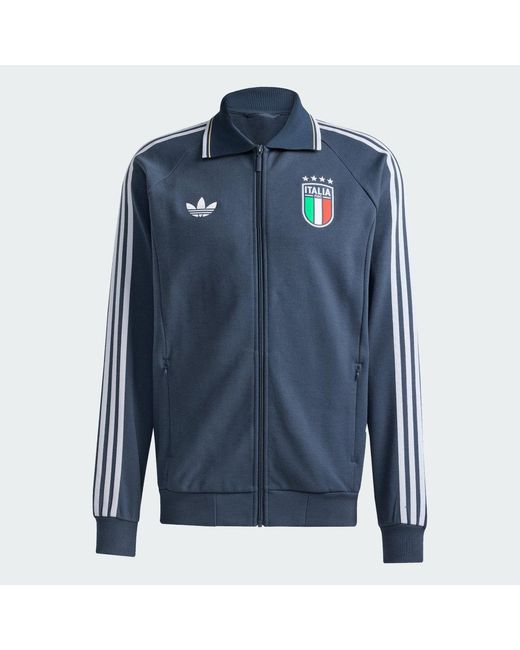 Adidas Blue Italy Away Anthem Jacket for men
