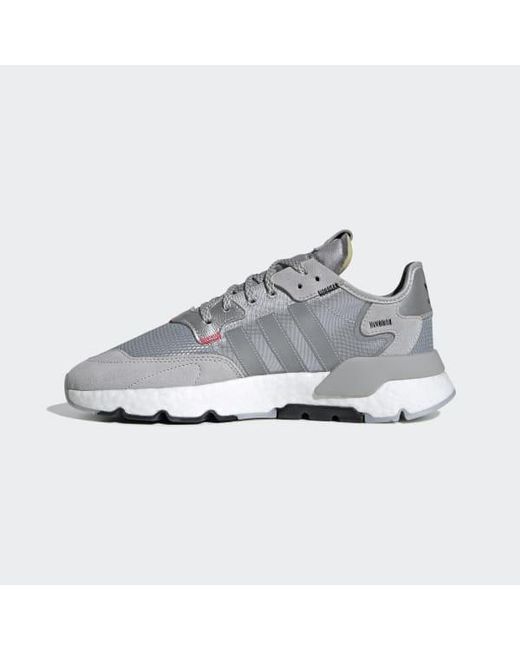 Adidas Synthetic Nite Jogger Shoes In Silver Metallic Lyst