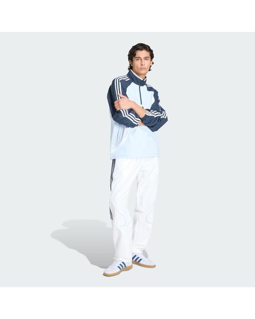 Adidas Blue Teamgeist Half Zip Sweatshirt for men