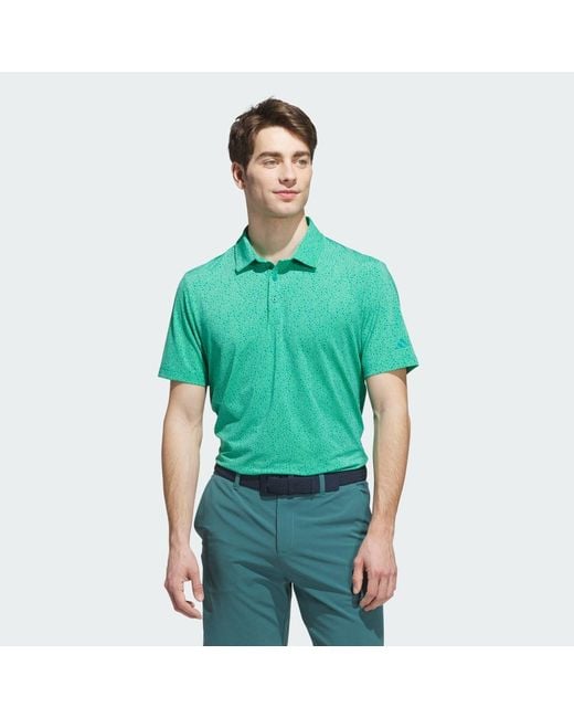 Adidas Green Ultimate365 Mini Bunker Polo Shirt for men