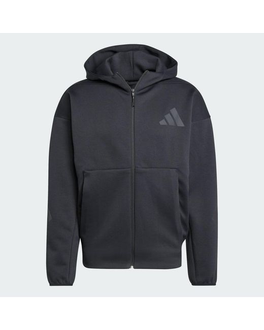 Adidas Gray Z. N.E. Full-Zip Hooded Track Jacket for men