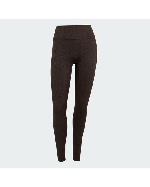 Adidas Black Optime Primelift Snake 7/8 Leggings