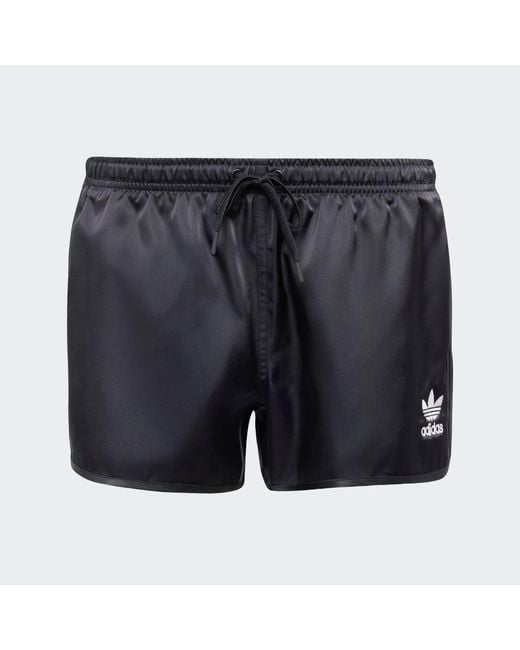 Adidas Blue Adicolor 3-Stripes 2-Inch Swim Shorts for men