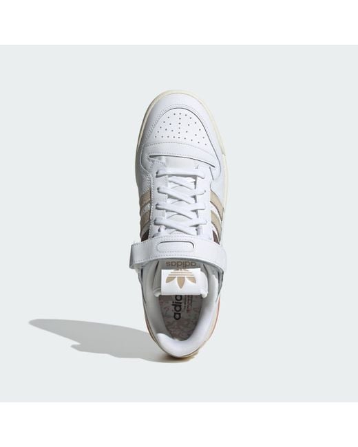Adidas White Forum 84 Low Shoes