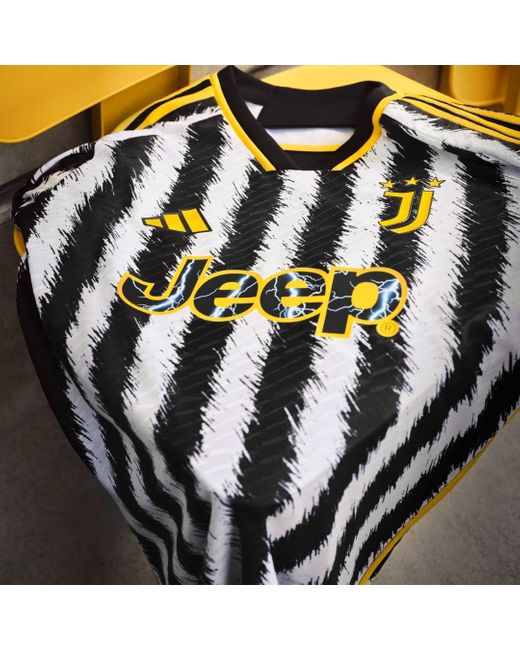 Adidas Gray Juventus 23/24 Home Authentic Jersey for men