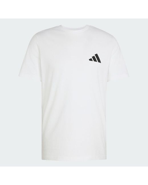 Adidas White Cotton T-Shirt With Bos for men