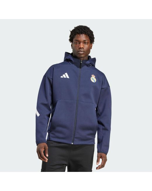 Real Madrid Adidas Z.N.E. Anthem di Adidas Originals in Blue da Uomo