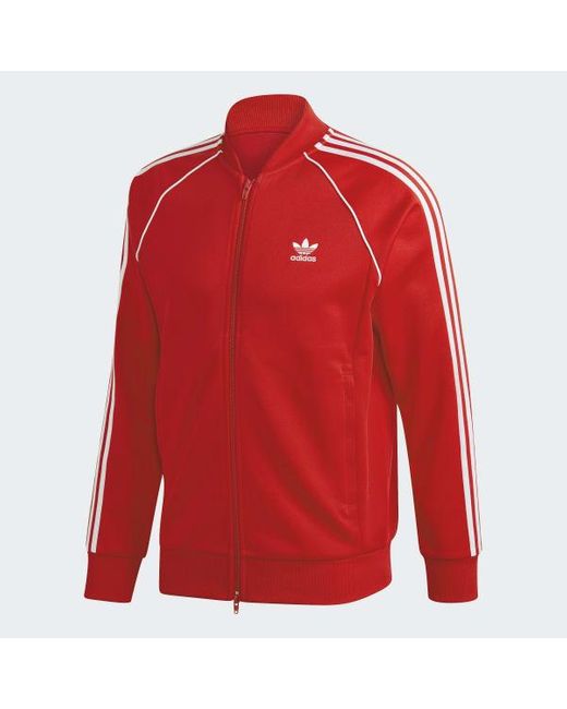 adidas red sst jacket