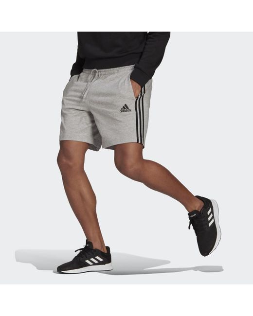 adidas AEROREADY Essentials 3-Streifen Shorts in Grau für Herren | Lyst DE